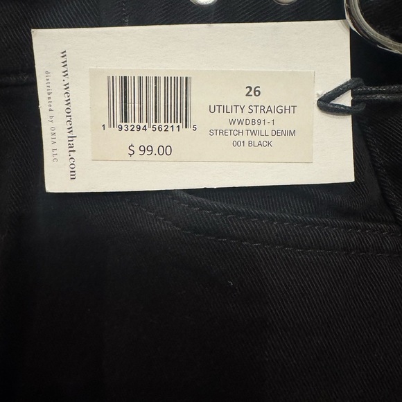 WeWoreWhat Utility Straight Black Cargo Jeans - Picture 6 of 7